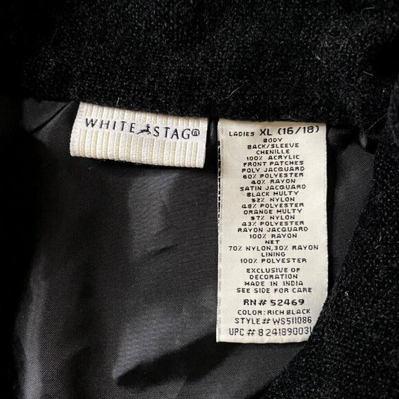 White Stag Embroidered Patchwork Zip Front Jacket Women's Sz XL Artsy‎ Boho - Picture 6 of 11